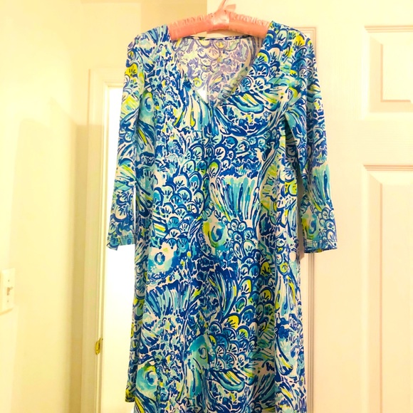 Lilly Pulitzer Erin Dress Blue Crush After Party - Picture 2 of 5